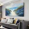 LASMOND Romantic Beach Wall Art for Living Room Blue Sea