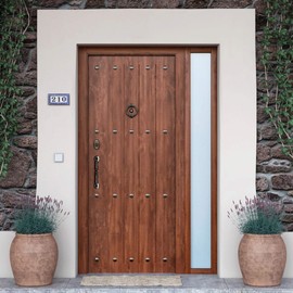 Kantu 2113017 Castilla Ceramic Tile Address Number, 3.94 in. L x 1.97 in. W x 0.31 in. H, Blue