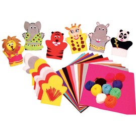 Springboard 10213 Animal Puppets Sewing Craft Activity Pack (Pack of 30)