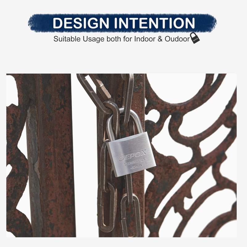 SEPOX Lock with Key for Outdoor Garden Lock Waterproof Padlock