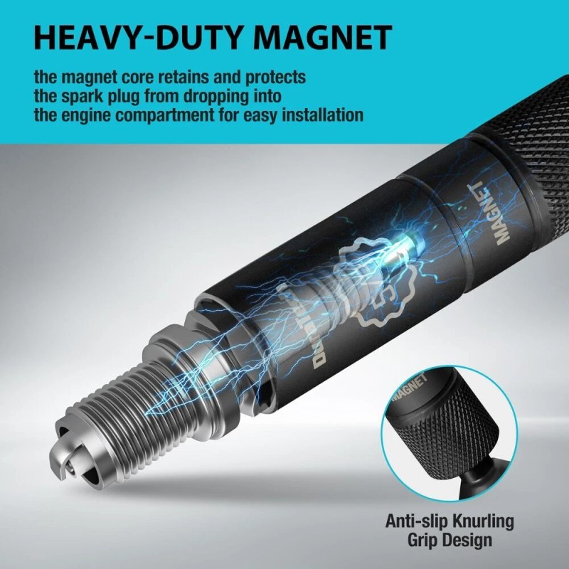 DURATECH 5/8" Swivel Magnetic Spark Plug Socket 3/8" Drivex6" 1MM