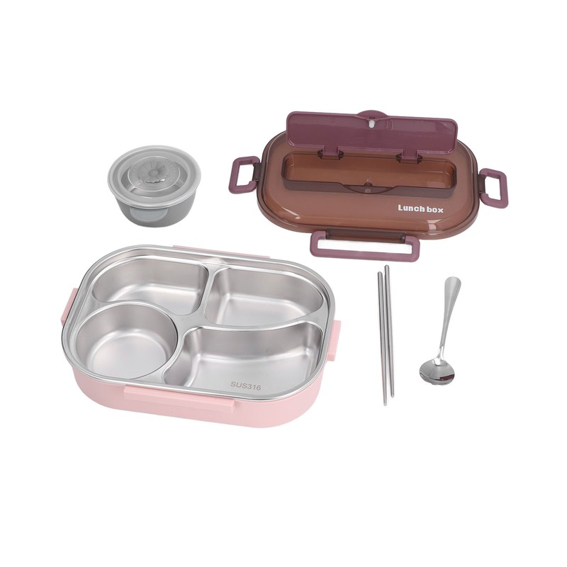 Stainless Steel Lunch Box Office Worker Student Children's Canteen Compartment