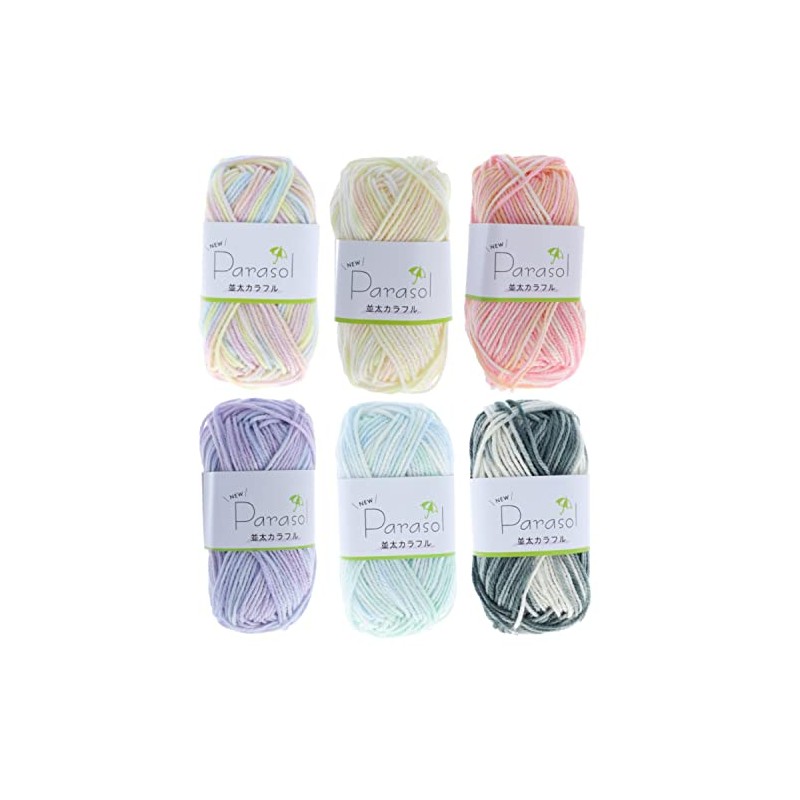 Yokota Yarn Parasol Acrylic Medium Weight Colorful 5 Ball Set