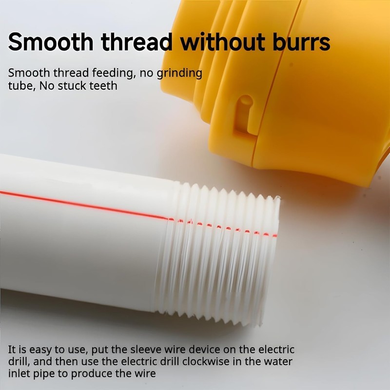 1 Set PVC Thread Maker Tool for Electric Drill, Pipe