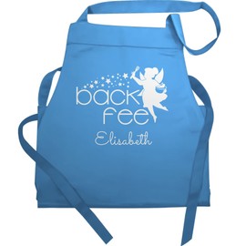 Geschenk mit Namen personalisiert by Shirtracer - Apron - Baking Apron Women - Back Fairy I Backfee with Name I Baking Gift, 3 Light Blue