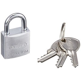 ABUS (アバス) Lightweight Cylinder Padlock Titanium Random Number 64TI-20KD