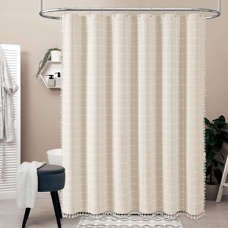BTTN Extra Long Shower Curtain - 72x96 Inch Long Boho