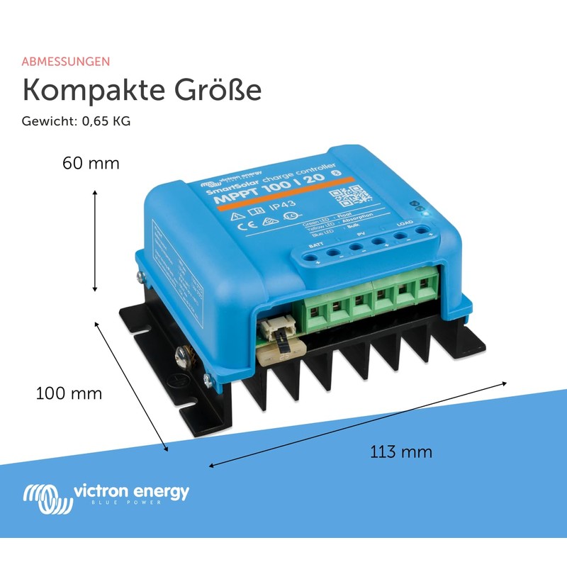 Victron Energy Smartsolar Mppt 100/20 Solar Charge Controller (48 V)
