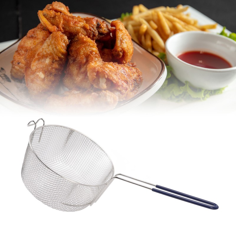 Frying Basket Stainless Steel Long Handle Reusable Rust Resistant Fry