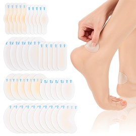 40 PCS Hydrocolloid Gel Bandages, Blister Prevention Tape, Hydrocolloid Bandage for Feet, Toes and Heels, Blister Bandages for Toes, Prevention and Recovery (Skin Color)