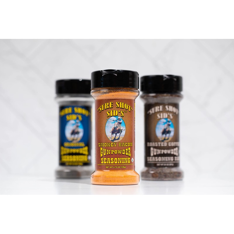 Sure Shot Sid’s Smokey Bacon Gunpowder Seasoning - Famous BBQ