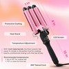 Alure Three Barrel Curling Iron Wand Hair Waver with LCD