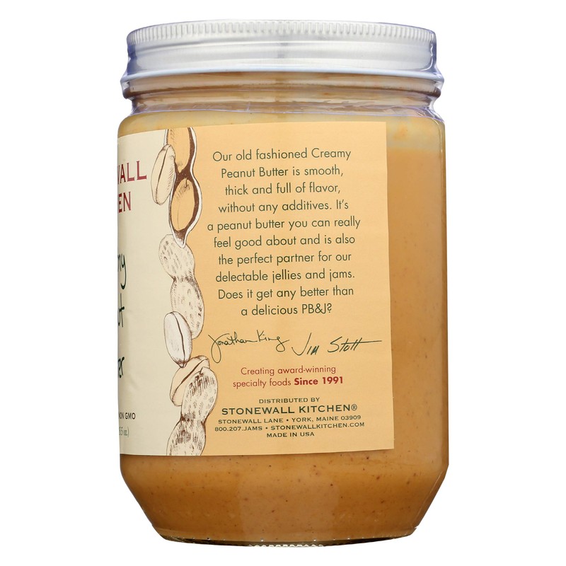 Stonewall Kitchen All Natural Creamy Peanut Butter, 15.5 Ounce