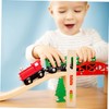 VICASKY 4pcs Dominoes Loading Device Domino Train Parts Construction Train