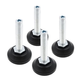 Design61 4 x Adjusting Feet Diameter 30 mm M8 x 40 mm Galvanised with Hexagon Socket Adjustable from Top Adjustable Feet Levelling Feet for Furniture, Workbench and Machines