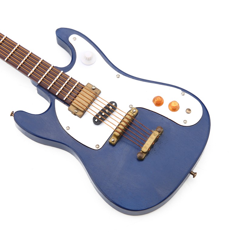 Exquisite Wooden Mini Guitar Model Display Decoration Home Coffee House