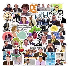 The Office Stickers Pack of 50, Laptop Sticker Bomb Vinyl Sticker Pack for Car Luggage Skateboard Motorcycle Sticker for Teenagers Adults