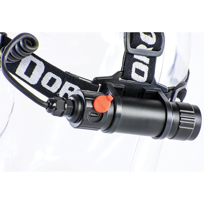 Dorcy 1,000-Lumen Pro Water-Resistant LED Rechargeable Headlamp, Black (41-2121)