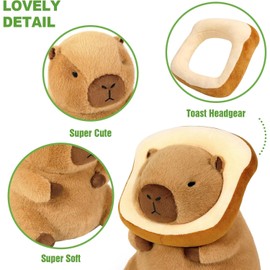 TAGNEFLOR Peluche Capybara para Niños,Capibara Dress up plushies,Juguete de Capibara de Peluche para niña/niño cumpleaños (panadería capibala)