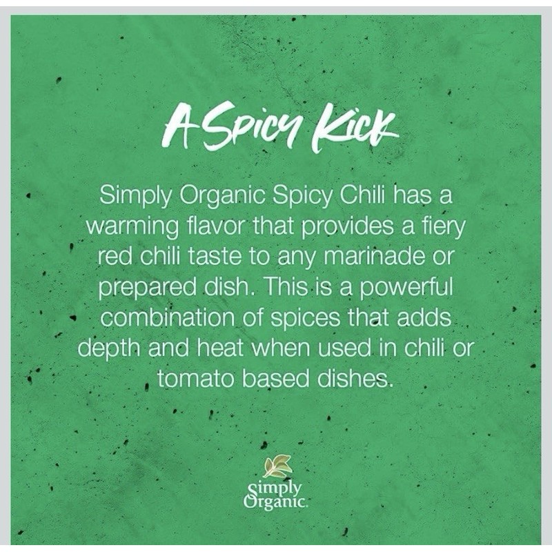 Simply Organic Spicey Chili Mix 12 Pack 1 Case