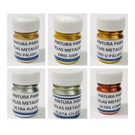 La Brujita Wax 2 Pinturas Para Velas Metálica Base Agua Bote De 20 Ml