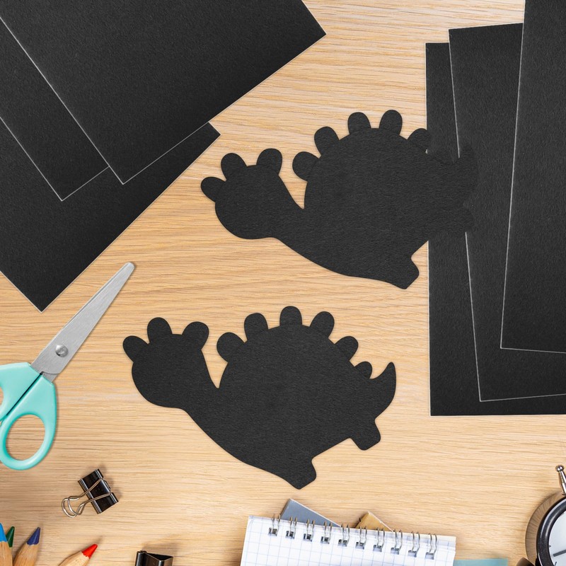BOUBONI 10PCS Black Self Adhesive Felt Fabric Sheets Sticky Felt