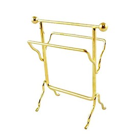 Melody Jane Dolls House Miniature 1:12 Scale Bathroom Accessory Brass Towel Rail Rack Stand