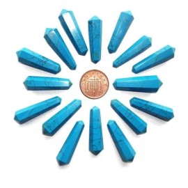 Blue Howlite  Double Terminated Points Massage Wands