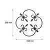 Gal Industrial Wrought Iron Ornament 25 x 25 cm Grid