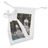 Lunarable Landscape Fabric Pouch Set of 2, Gazebo by the