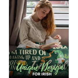 Huglanket Ireland Travel Gift for Women Men, Ireland Lover Merch Flannel Blanket Throws (50"x 65")