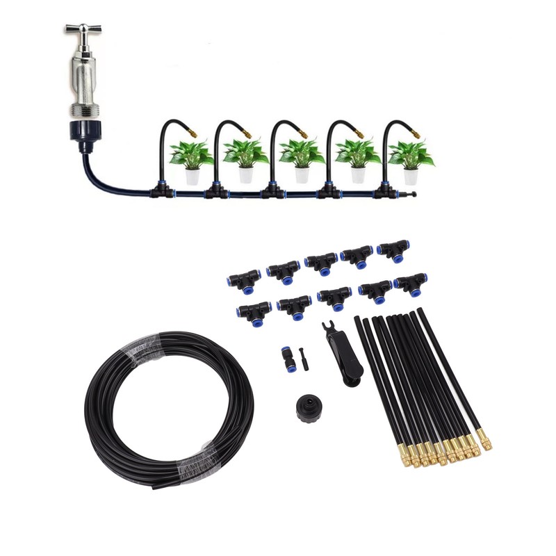 Above Ground Sprinkler System with 360 Degree Adjustable Bendable Nozzle