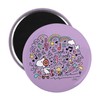 CafePress Snoopy Skating To Music Magnet 2.25" Round Magnet, Refrigerator