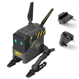 GravaStar Alpha 65W USB C Charger Robot GaN Charger USB C Power Supply 3-Port Fast Charger for iOS, Steam Deck (Black)