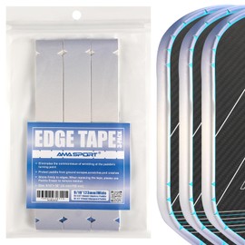 PICKLETECH Pickleball Paddle Protection Tape - Paddle Head Edge Guard - Racket Edge Protection Tape -Fit Perfectly Curved Edge -No Wrinkling Gradient Blue Gray