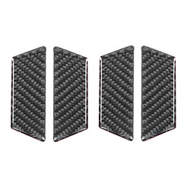 4Pcs Set Left Hand Drive Carbon Fiber Interior Door Bowl Frame Cover Fits for VW Touareg 2011-2018