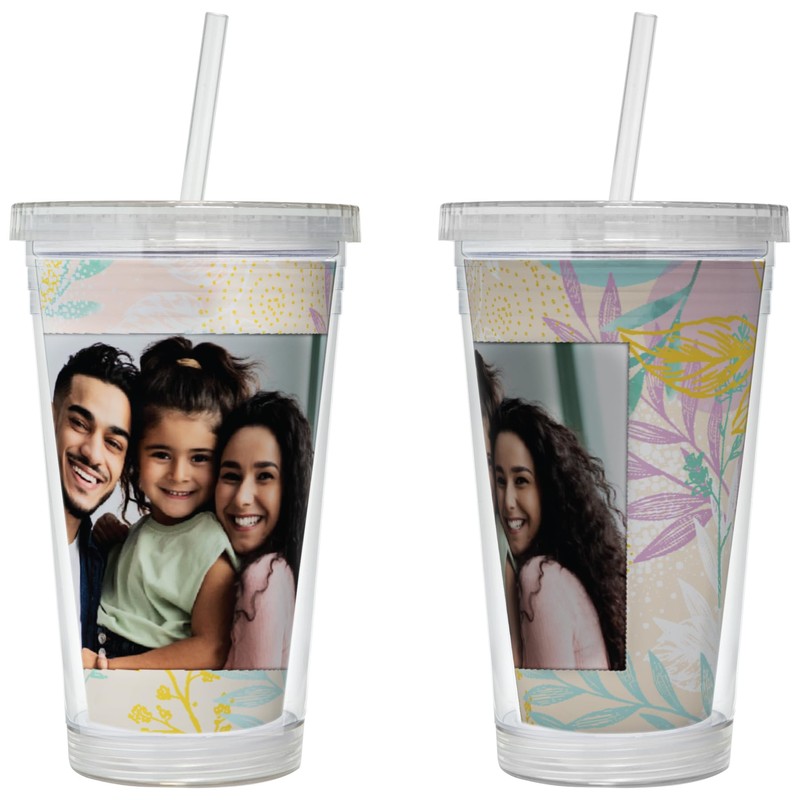 Photo Acrylic Tumbler with Straw