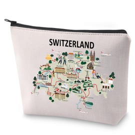 SWITZERLAND Map Makeup Bag SWITZERLAND City Gift SWITZERLAND Travel Cosmetic Bag Moving to SWITZERLAND Gift (SWITZERLAND)