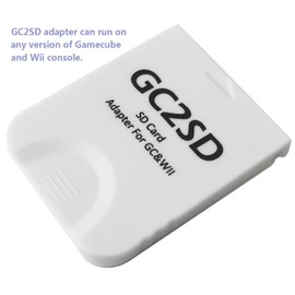 Hyamass GC2SD Storage Save Gamecube Memory Card Adapter Micro SD Card Adapter TF Card Reader Plug and Play Portable Professional Game Console Micro Storage Card Adapter for Wii and Gamecube/GC (White)