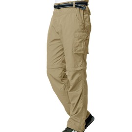 Jessie Kidden Mens Hiking Pants Convertible Quick Dry Lightweight Zip Off Outdoor Fishing Travel Safari Pants (225 Khaki 36)