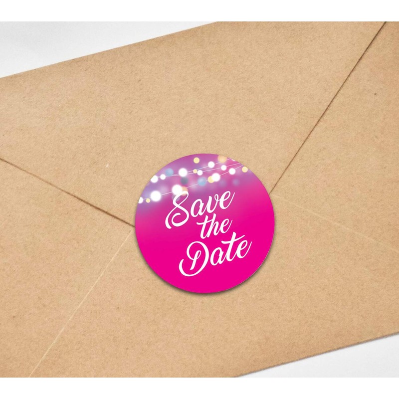 Darling Souvenir 45 Pcs Round String Lights Pink Save The