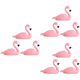 Minkissy 9pcs Flamingo Nail Tip Stand Charming Manicure Practice Rack for Nail Art Display Tools for Home and Salon Use