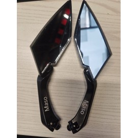 MASO Universal Motorcycle Side Mirrors 8mm/10mm Aluminum Diamond Style Motorcycle Scooter Moped