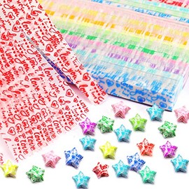 Mluchee 1200 Sheets Luminous Origami Stars Paper 20 Colors Strips Lucky Star Decoration Folding Paper for Arts Crafting Supplies, School Teaching, DIY Projects (Glows in the Dark)