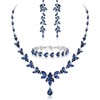 EVER FAITH Mujer Set de Joyería Cristal Austriaco Bola de
