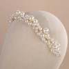 Octwine Imitation Pearl Bridal Hair Vine Headpiece Wedding Headband for