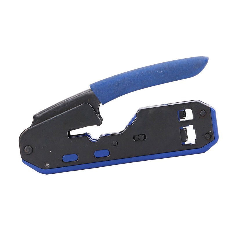 RJ45 Crimping Tool Kit Network Cable Ethernet Jack Pass Through