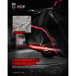 MZS Motorcycle Cover Waterproof Outdoor Storage, 420D All Season Weather Touring Protection Side+Top Box Cover fit up to 110" Compatible with Road Glide Ultra CVO Pursuit Limited Master Wing Voyager