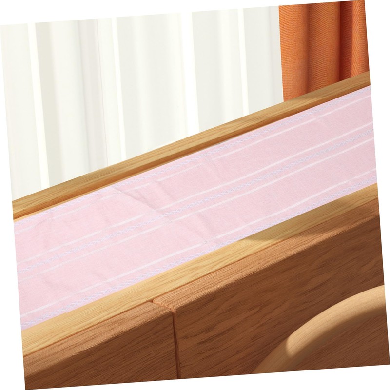 NOLITOY Rustic Pink Table Runner with Tassels Woven Decorative Table