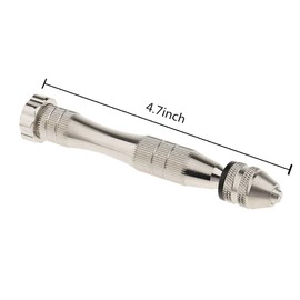 KINGFOREST Precision Pin Vise Hand Drill - Steel Manual Tool with 20-Piece Micro Bits (0.8-3mm) for Resin Casting Molds, Woodworking, Jewelry Making, Model Kits & Miniature Crafting (Silver)